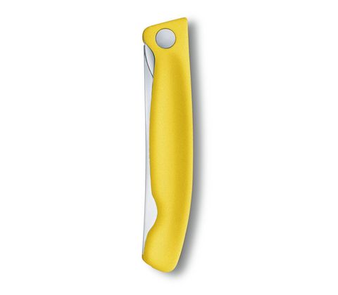 Нож кухонный складной Victorinox Classic, 110 mm, Wavy Edge, Yellow (6.7836.F8B)