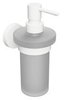 Настенный дозатор для жидкого мыла (стекло) Bemeta White 104109014