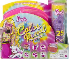 Игровой набор с куклой Барби Barbie Color Reveal блондинка с мелированием и 25 сюрпризами