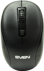 Мышь SVEN Wireless Optical Mouse <RX-255W Black> (RTL) USB 4btn+Roll