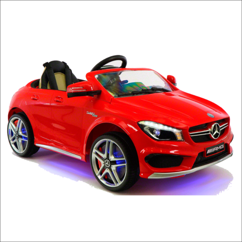 Детский электромобиль Мерседес Mercedes Benz CLA45 A777AA с пультом управления красный