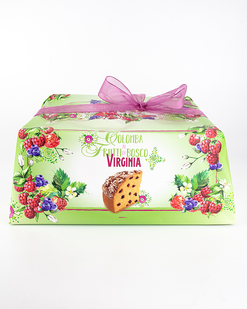 Кулич Amaretti Virginia с лесными ягодами в подарочной пасхальной упаковке 1000 гр.