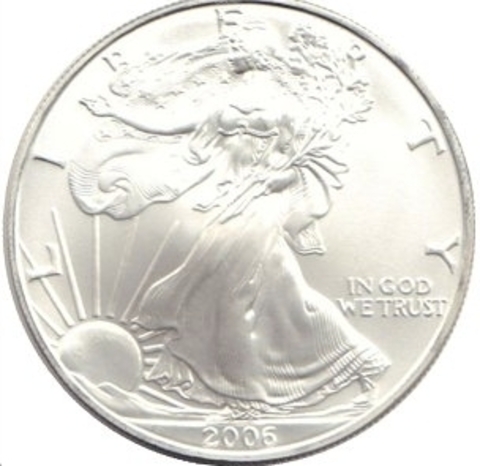 США 1 доллар 2006 Шагающая Свобода  СЕРЕБРО