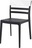Стул пластиковый Mone черный, прозрачный