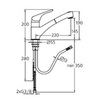 Смеситель для кухни с выдвижным изливом Ideal Standard CeraSprint B5347AA*