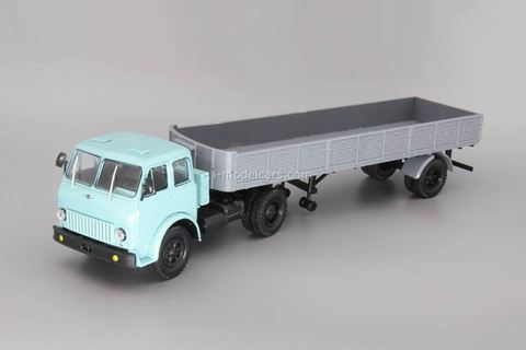 MAZ-504 with semi-trailer MAZ-9380 (1986) blue-gray 1:43 Nash Avtoprom