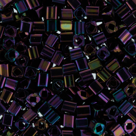 Бисер TOHO, CUBE, цвет фиолетовый ирис (0085) размер 1.5мм,  5 грамм