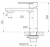 BelBagno NOV-LVM-IN Смеситель для раковины, нержавеющая сталь