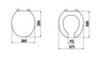 Creavit KC0403.01.0000E Крышка дюропласт с микрл. для подвесного унитаза (для инвалидов) KC4070.00