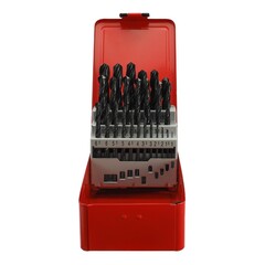 Набор сверл по металлу 1-13мм 25шт DIN338 HSS-R 118° (мет. кейс) H-Tools PRO 205213PRO