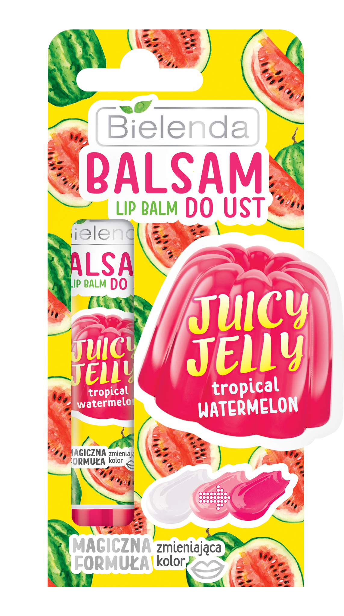JUICY JELLY Бальзам для губ меняющий цвет - тропикальный арбуз