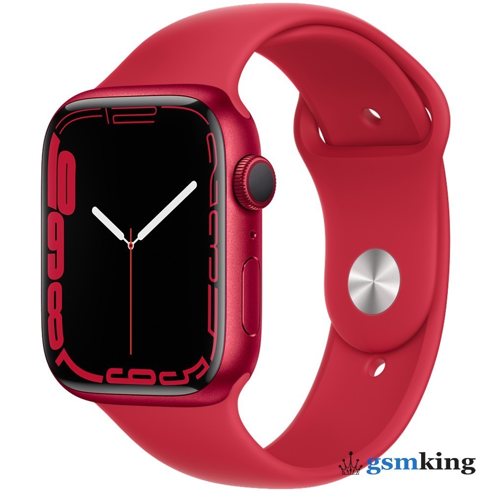 Часы Apple Watch Series 7 GPS 45mm (PRODUCT)RED Aluminum Case with Sport  Band (PRODUCT)RED (Красный) MKN93LL/A - цена 35990.0 ₽.