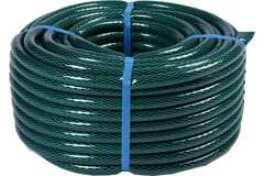 Шланг 3/4" 50 м, поливочный армированный 3-х слойный 1,85 мм, зеленый, ПВХ, "ЛЮКС", 66-3-050