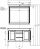 Aquanet 233696 Тумба с раковиной Селена 120 распашные двери 3 ящ. цв.бел/патина серебро (233696)