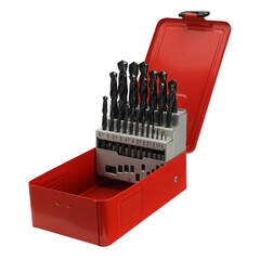Набор сверл по металлу 1-13мм 25шт DIN338 HSS-R 118° (мет. кейс) H-Tools PRO 205213PRO
