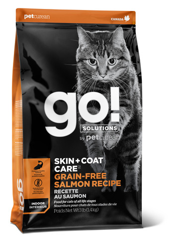 ккупить гоу GO! SKIN + COAT Grain Free Salmon Recipe CF сухой корм для котят и кошек с лососем