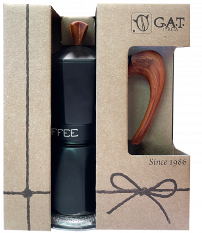 Кофеварка гейзерная G.A.T. FASHION WOOD 103909W black 450ml индукция, алюминий
