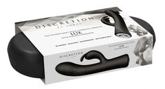 Черный вибромассажер-кролик Lux - 20 см. - 