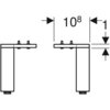 Комплект ножек Geberit Smyle Square (2 шт.): H=15.1см, Глянцевый хром