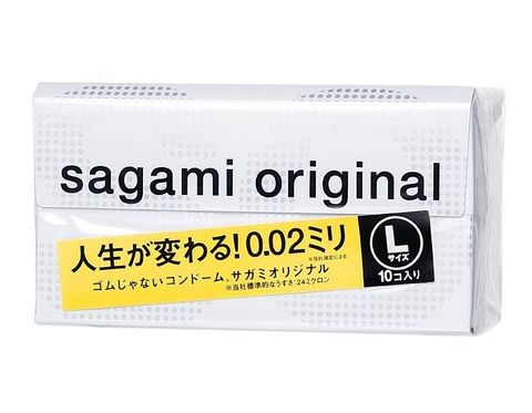 Презервативы Sagami Original 0.02 L-size увеличенного размера - 10 шт. - Sagami Sagami Original Sagami Original 0.02 L-size №10