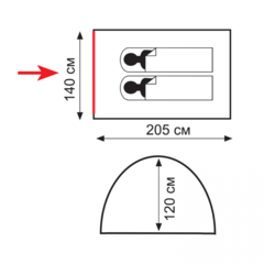 Туристическая палатка TOTEM Summer 2 (V2)