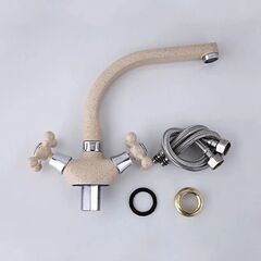 Смеситель для кухни, Frap, с кран-буксой, беж, F5408-21
