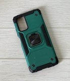 Противоударный чехол Strong Armour Case с кольцом для Xiaomi Redmi 9T / Redmi Note 9 4G (Зеленый)