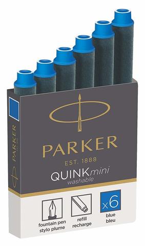 Картридж с чернилами Parker Quink MINI Z17, Washable Blue (S0767240)