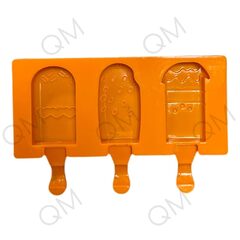 Форма для мороженого «Эскимо со сладостями», 3 ячейки (74,2 см), 19,517,7 см, цвет МИКС