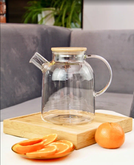 Чайник заварочный из стекла с бамбуковой крышкой "Бамбук", 1500 мл