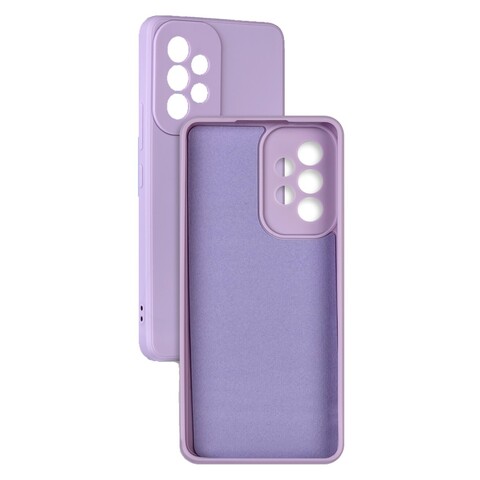 Силиконовый чехол Silicone Cover с защитой камеры для Samsung Galaxy A53 (Сиреневый)