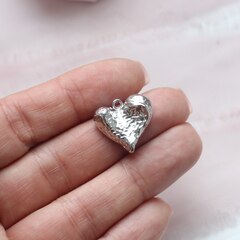 Подвеска Сердце 18 мм, родий, П808