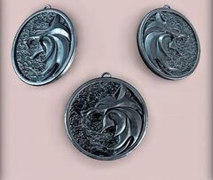 Силиконовый молд Медальон Ведьмак малый