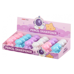 
          Точилка Basir, одинарная, серия "Космонавт", 4 цвета корпуса, 4.5*3.8 см