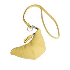 Подвес на сумку круассан желтый B-04