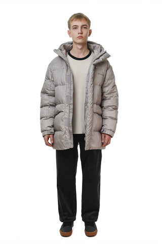Пуховик Ymkashix Star светло-серый