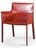 Стул с подлокотниками Barrie, кожа ретро-красный