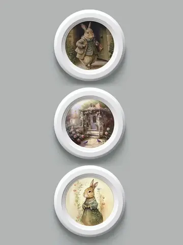 Картины на стену интерьерная на холсте 3 шт 17.5 см