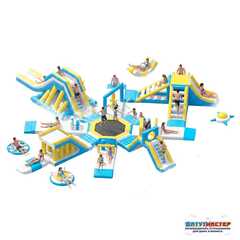Большой надувной аквапарк «Аква Платформа» 30×27,8×4,3 м