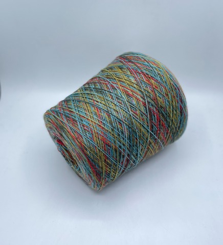 Бобинная пряжа (пр.Италия),Calinza, 420/100гр, 75% Шерсть, 25% Полиамид, цвет-Мультиколор(110). арт.36754