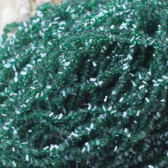 Хрусталь (стекло) граненный, изумрудный 4*3 мм, 1 нить, С024