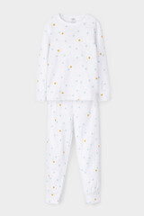 пижама  для девочки  КП 1552/звездочки на белом