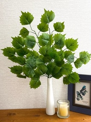 Осина, ветка искусственная, зеленая, 60 см, набор 2 шт.