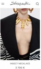 Колье крупное ЖУК ОЛЕНЬ в стиле Schiaparelli