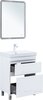 Aquanet 348178 Тумба с раковиной Слим 60 напольная 2 ящ. цв.белый сатин (348178)
