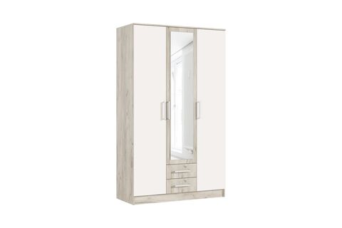 С/Г Мартина Шкаф для одежды 3-дверный (Кашемир, Дуб Крафт серый)