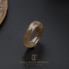Кольцо "Классика". Табачный нефрит.