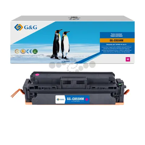 Картридж G&G, аналог Canon 055H красный 5.9k с чипом