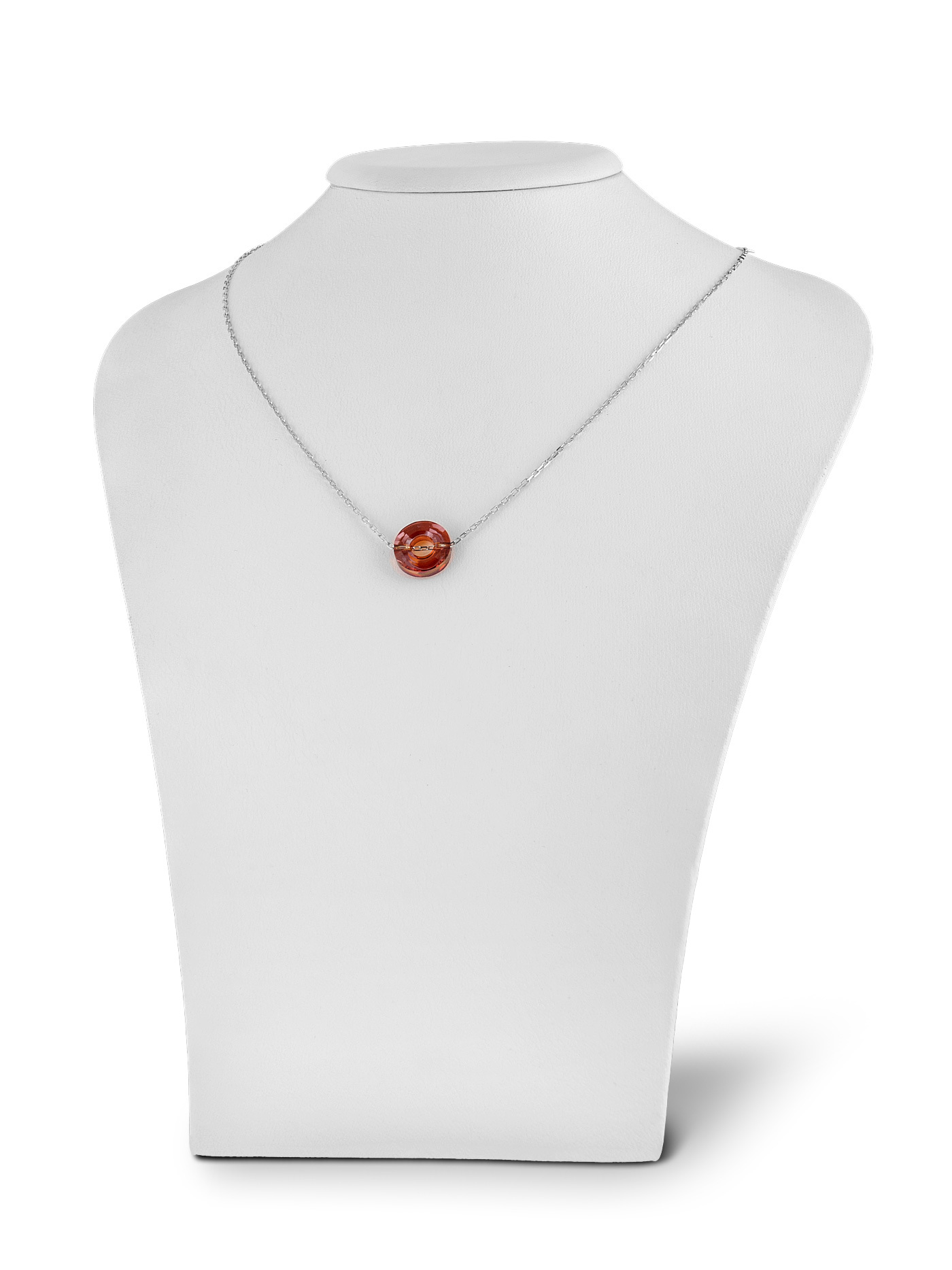 Серебряный чокер с кристаллом Swarovski Red Magma