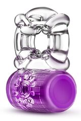 Фиолетовое эрекционное виброкольцо Pleaser Rechargeable C-Ring - 